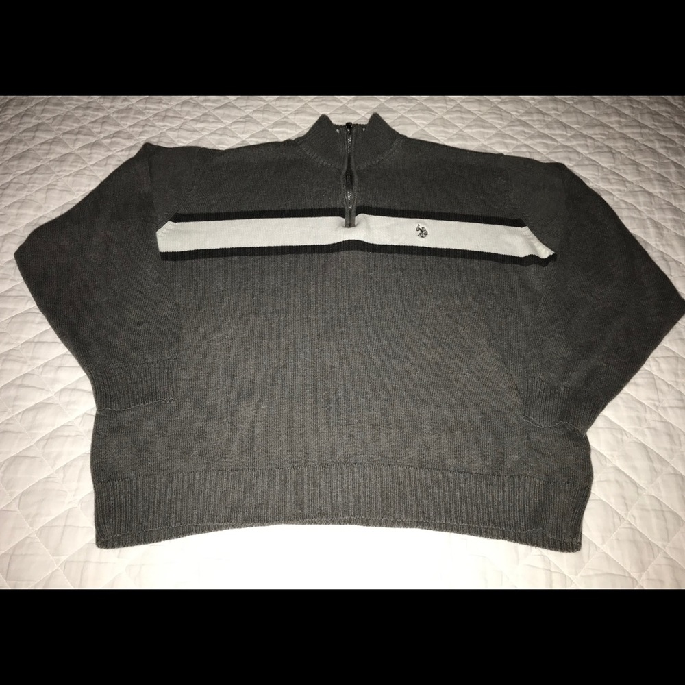 U. S. Polo Assn. sweater that zips at the neck.
